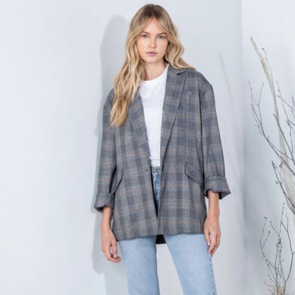 REVEROF Oversized Plaid Blazer Women’s Size S/M